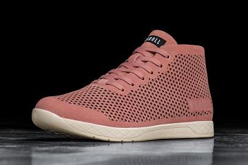 Women's Nobull Suede Mid Trainers Pink | SG U2902Z